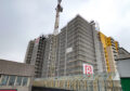 Außenfassade des Wohnblocks von GAG Gebäudes in Köln-Chorweiler.