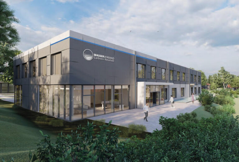 Visualisierung der neuen Hauptverwaltung des Wasserverbands Garbsen-Neustadt