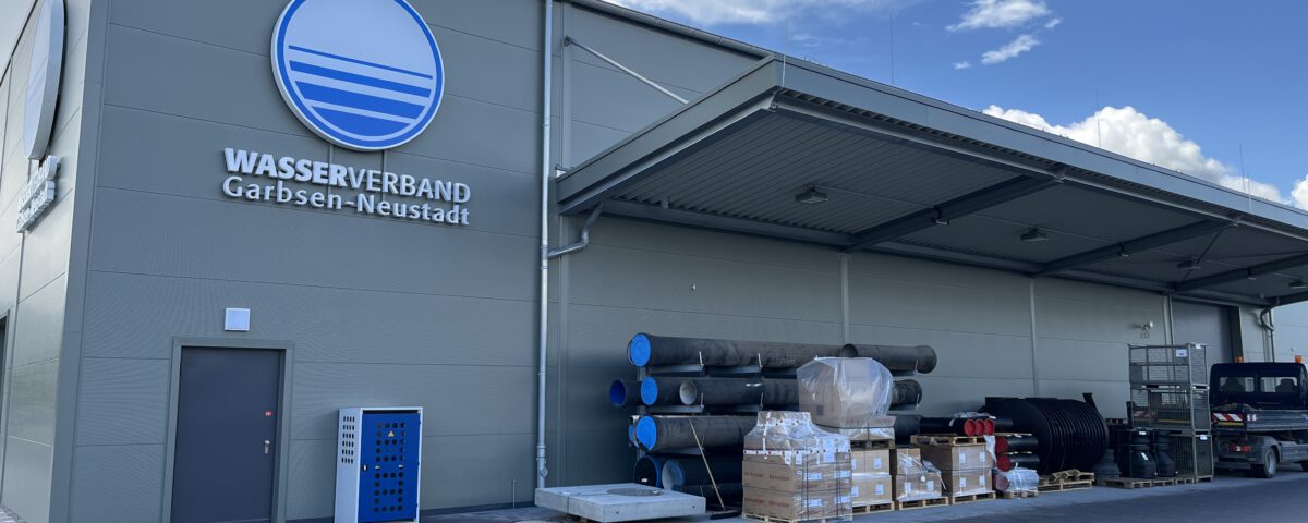 Das fertiggestellte Betriebsgebäude des Wasserverbands Garbsen.