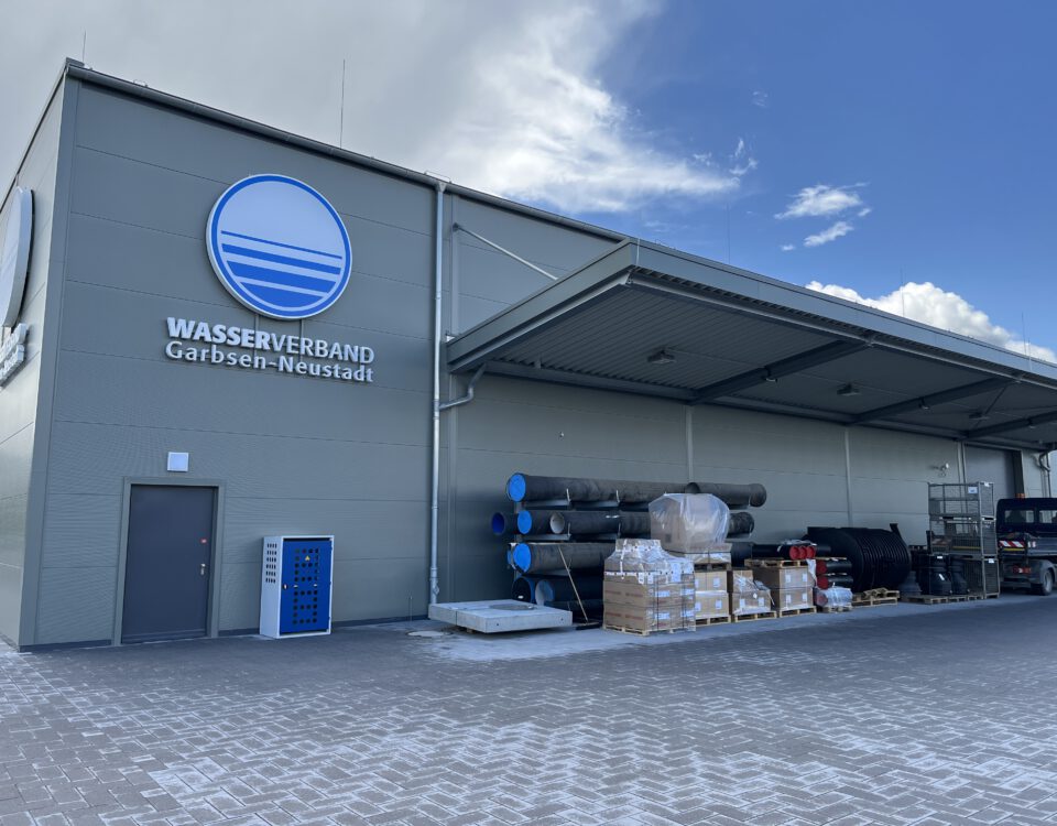 Das fertiggestellte Betriebsgebäude des Wasserverbands Garbsen.