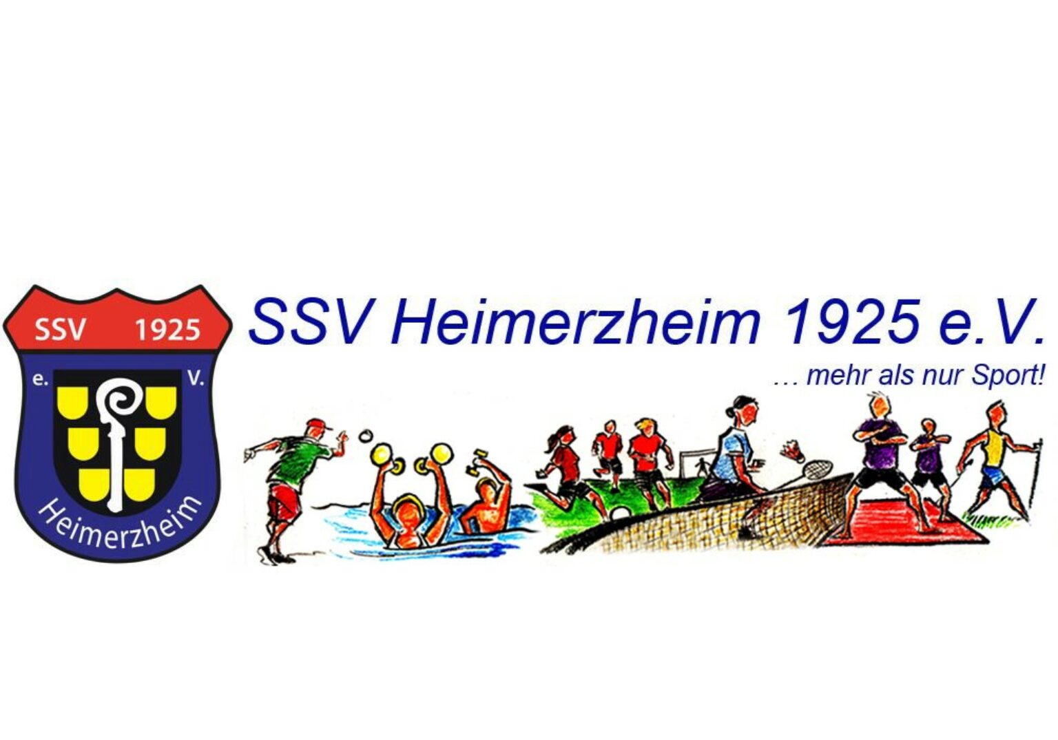 Logo des SSV Heimerzheim 1925 e.V. mit sportlichen Aktivitäten und Motto mehr als nur Sport.