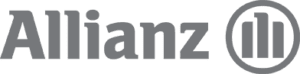 Allianz-Logo in Grau, symbolisiert eine globale Versicherung und Finanzdienstleistungen.