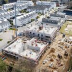 Luftaufnahme der Baustelle in Giesenkirchen, Pfarrer-Walter-Weg. Projektmanagement TEAM Baumanagement.