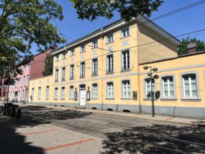 Frontansicht von der Oberstraße auf das Stadtarchiv Neuss