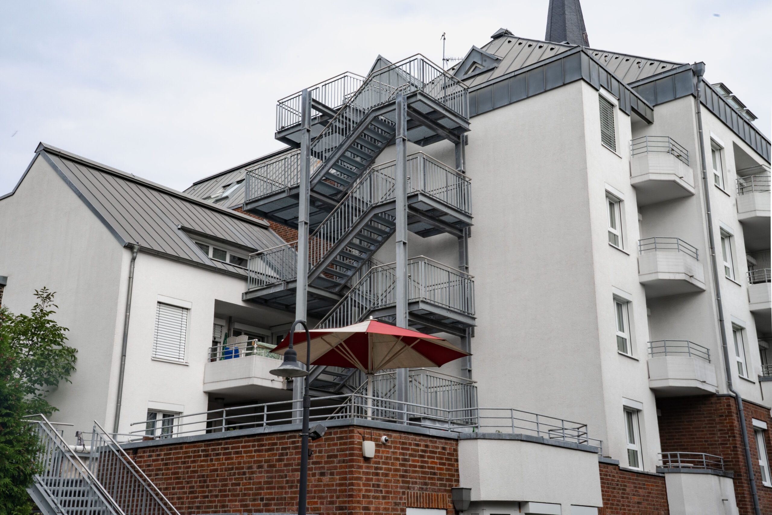 Feuerwehrtreppe in Düsseldorf Heerdt