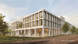 Visualisierung des PVS Verwaltungsgebäudes